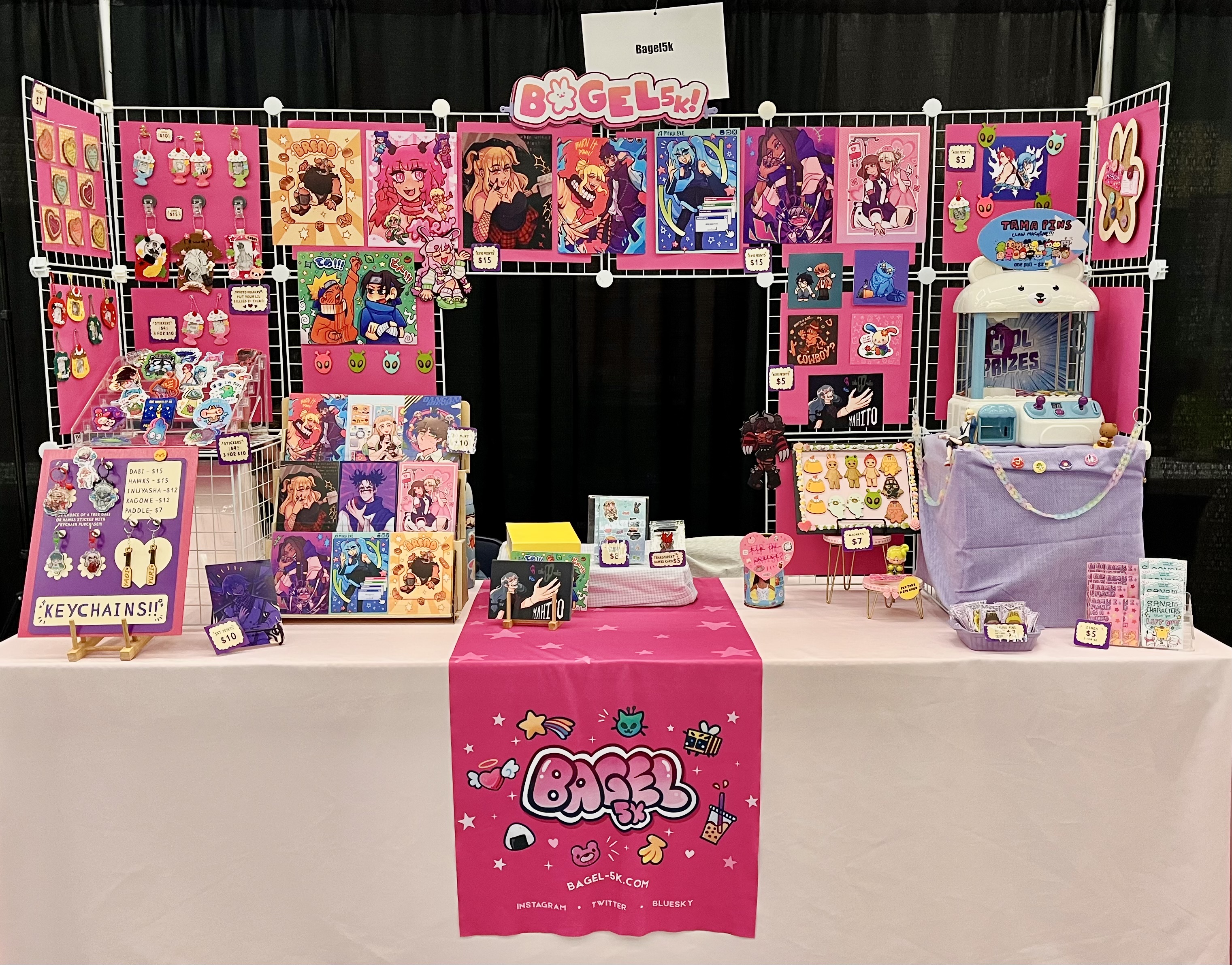 my first artist alley table...day one at sakuracon!!